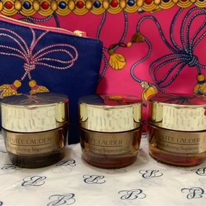 3 Revitalizing Supreme Youth Power Crème .5 oz each plus bag set.